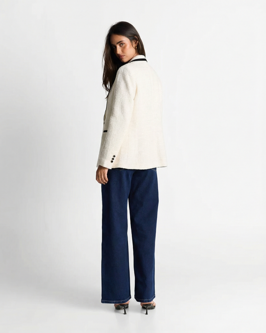 Opal | Winter Tweed Blazer Cream Contrast