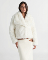 Connie | Cropped Faux Fur Jacket