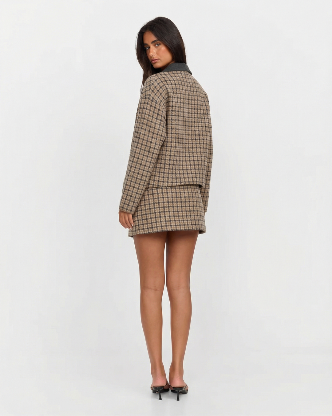 Annabelle | Check Jacket Mini Skirt Co-ord Set