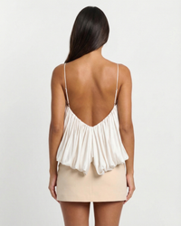 Juliet | Silk Gathered V-Neck Camisole Top