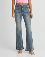 Lexi | High Waist Wide Leg Faded Jeans