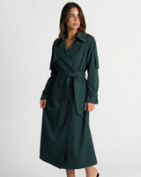 Rhiannon | Longline Double-Breasted Trench Coat