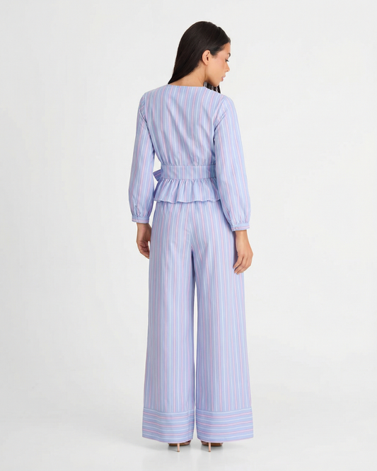 Willow |  Striped Tie Front Wide Leg Set