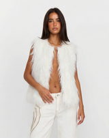 Blythe | Shaggy Open-Front Faux Fur Gilet