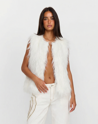Blythe | Shaggy Open-Front Faux Fur Gilet