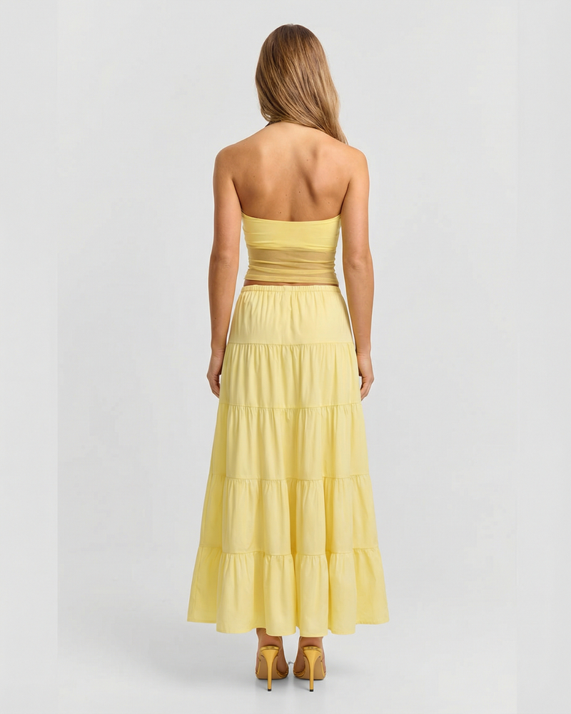 Yasmin | tiered maxi skirt