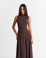Lilah | High Neck Sleeveless Midi Dress