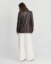 Nicole | Oversized Faux Leather Blazer