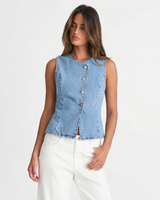 Cressida | Fitted Denim Vest