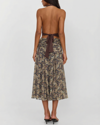 Olivia | Paisley Print Wrap Midi Skirt