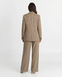 Lily | Woven Check Blazer and Wide Leg Trouser Set