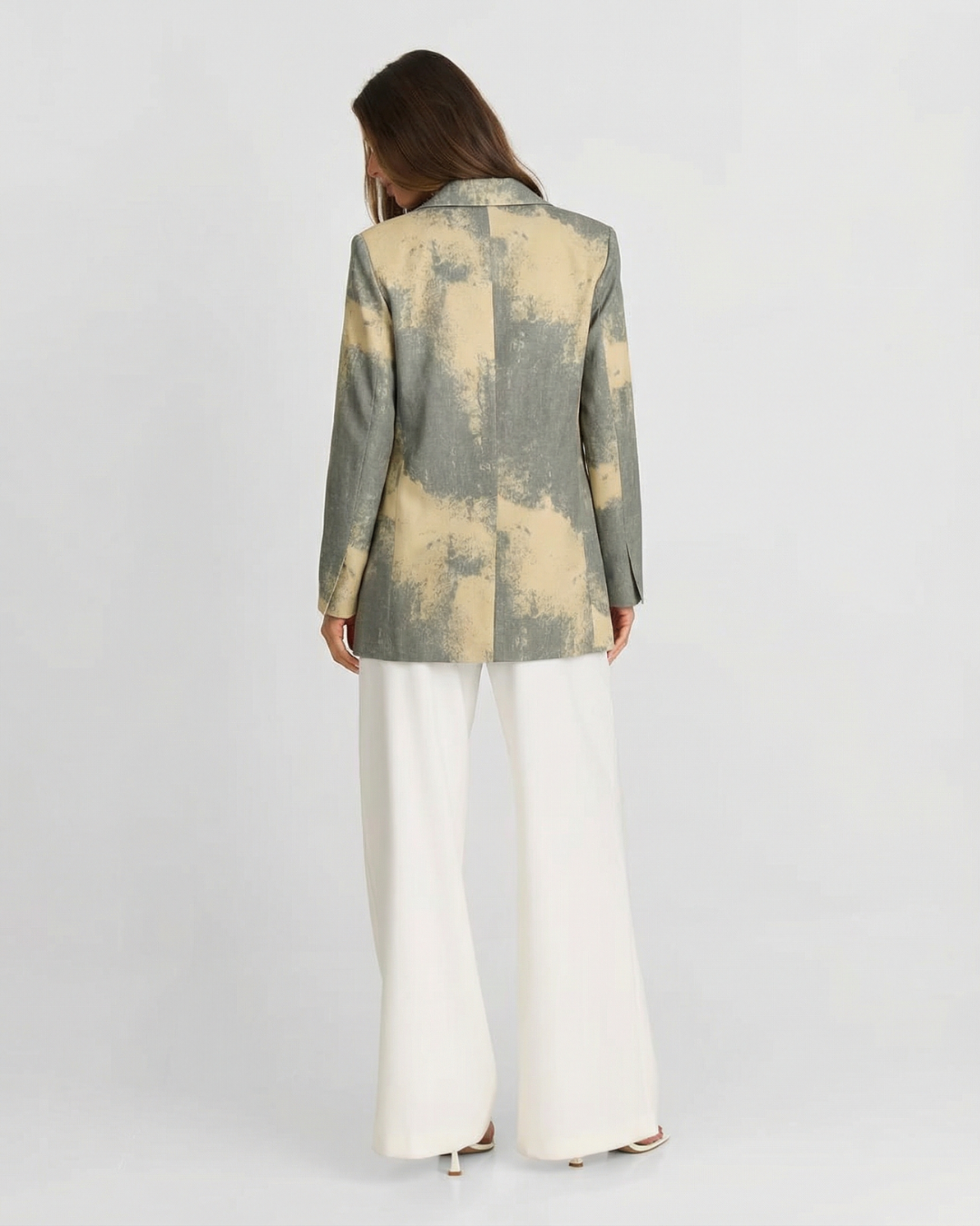 Eliana | Oversized Distressed Two-Tone Blazer