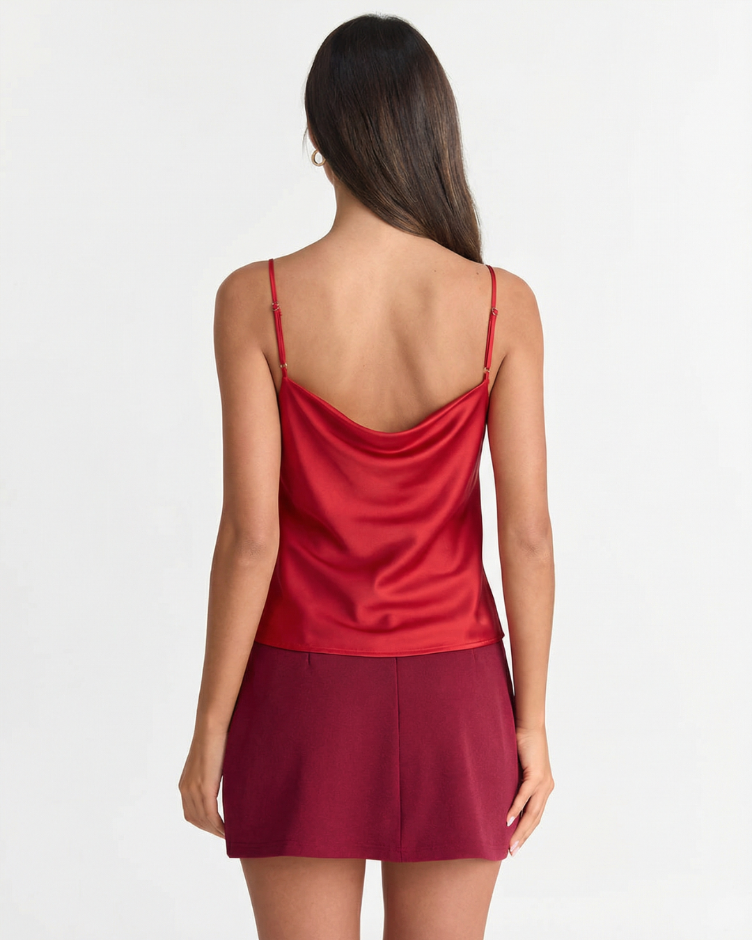 Georgina | Satin Cowl Neck Camisole Top