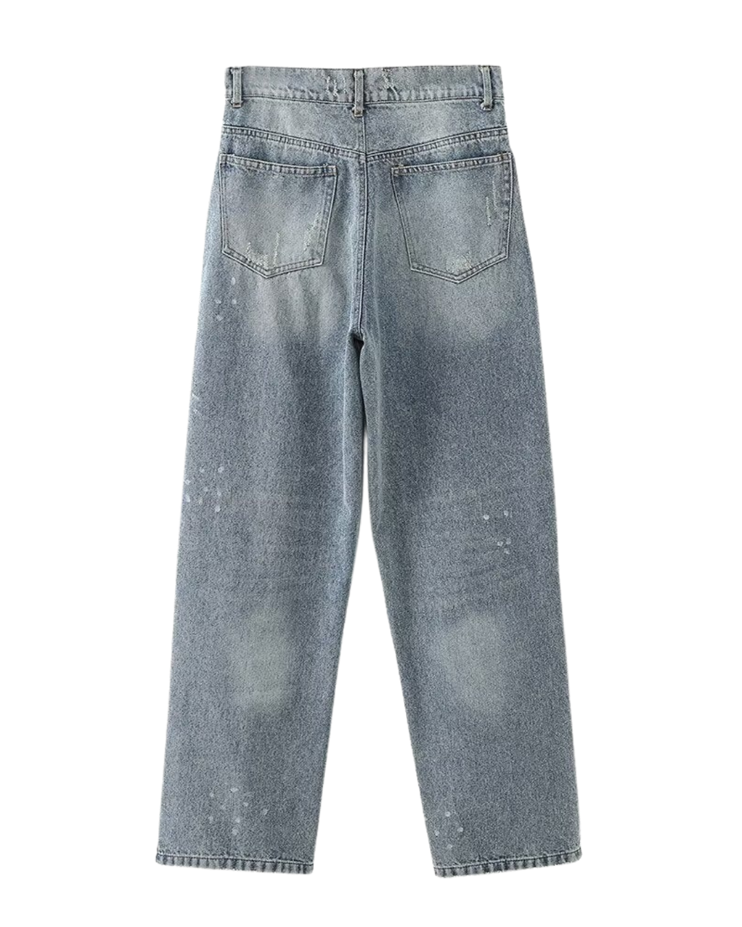 Ada | High Rise Straight Leg Grey Jeans