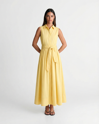 Lena | Sleeveless Belted Shirt Dress