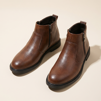 Kael men's leather Chelsea boots, view 3
