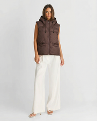 Bella | Hooded Cropped Puffer Vest
