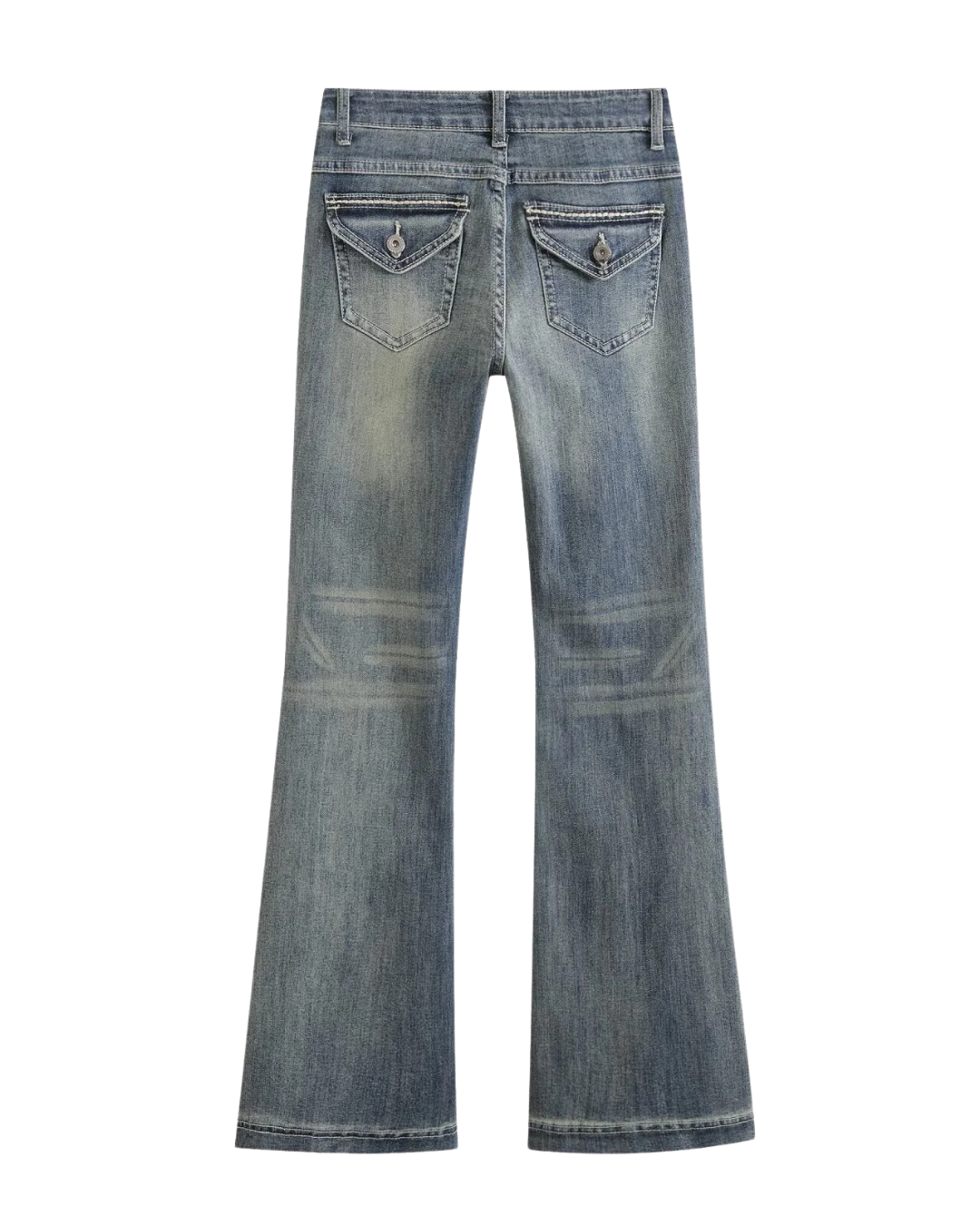 Lexi | High Waist Wide Leg Faded Jeans