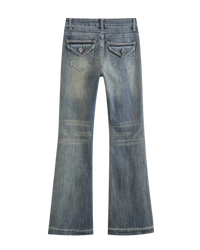Lexi | High Waist Wide Leg Faded Jeans