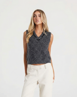 Ottilie | Embellished Cropped Knit Vest