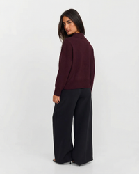 Penelope | Pocket Detail Cropped Knit Polo Top