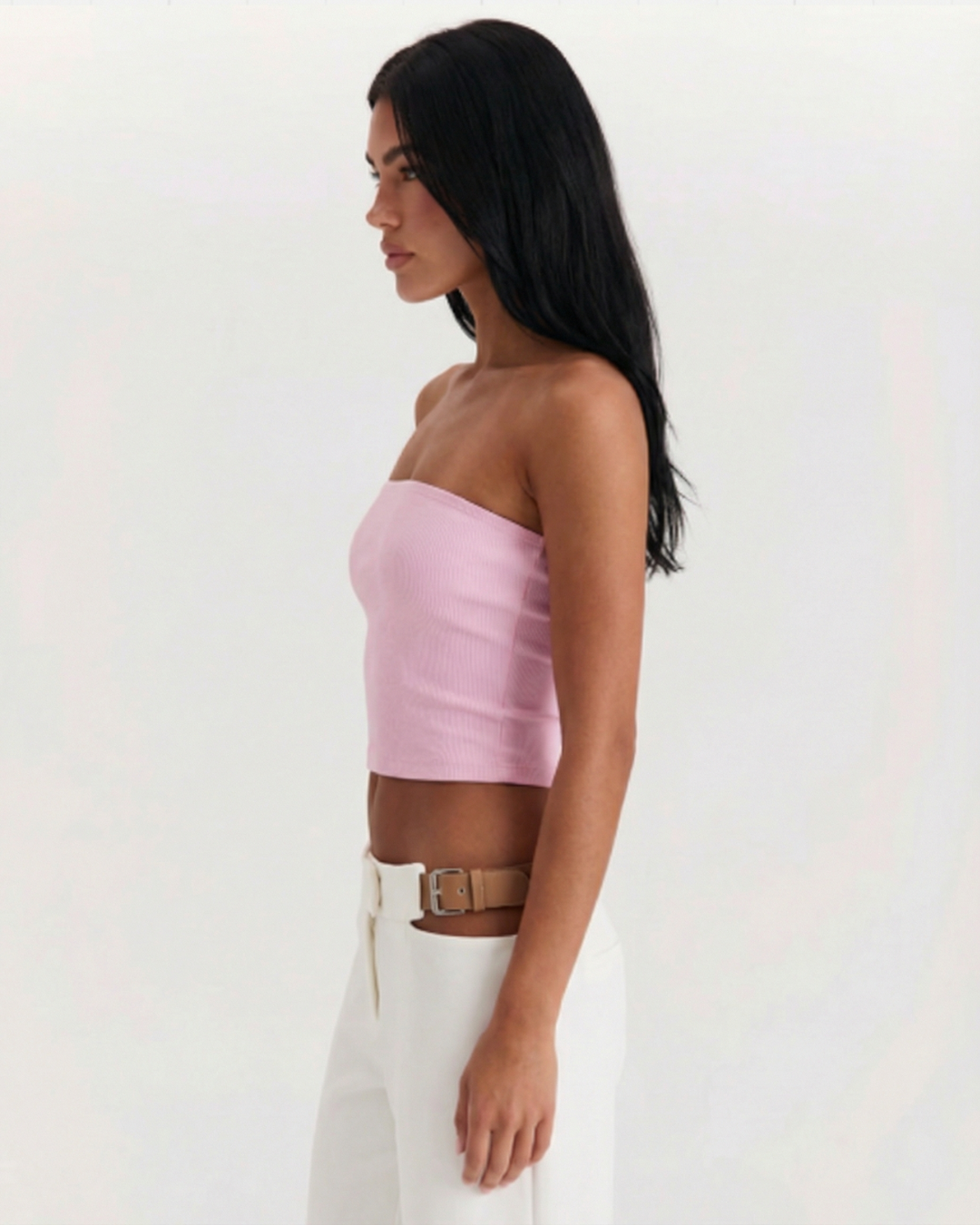 Ariella | Strapless Ribbed Knit Bandeau Tube Top