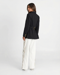 Elspeth | Tailored Gold Button Summer Blazer