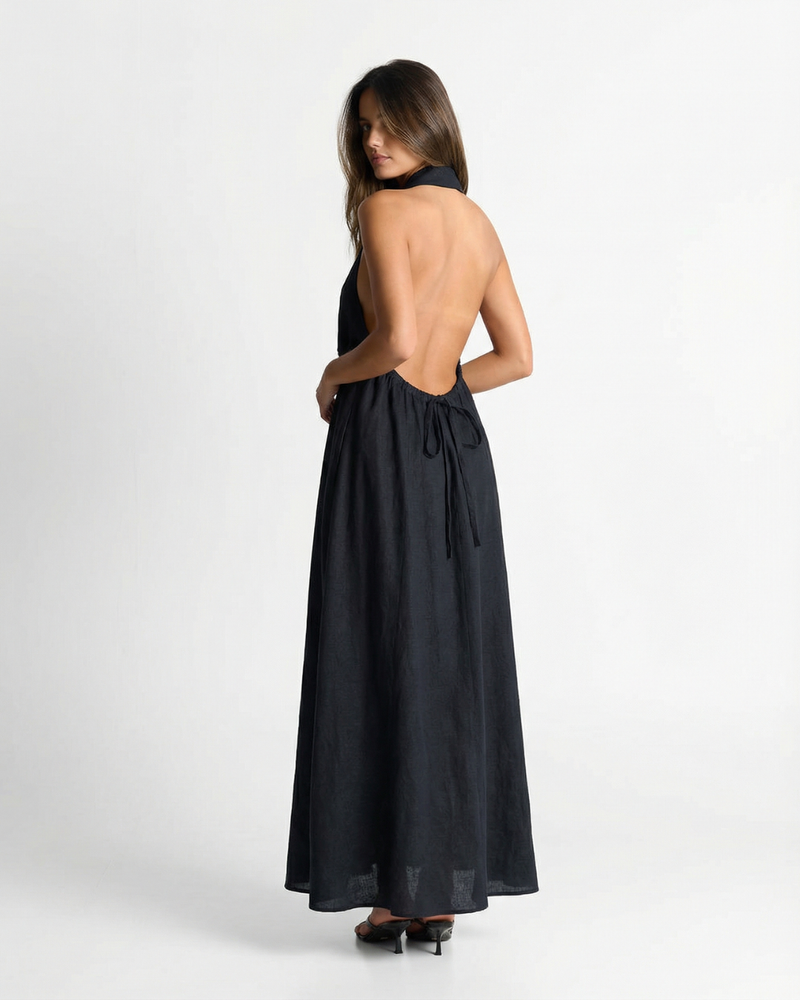 Rosa | halter neck maxi dress