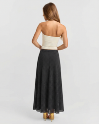 Aria | Polka Dot High Waist Maxi Skirt