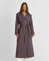 Alicia | Longline Double-Breasted Trench Coat
