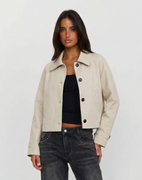 Blythe | Cropped Button-Front Shacket