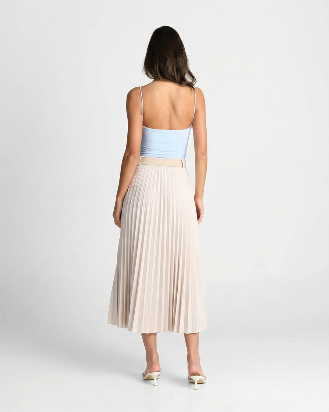Tessa | Fine Pressed Pleat Midi Skirt