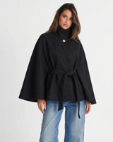 Tilly | Belted Cape Jacket