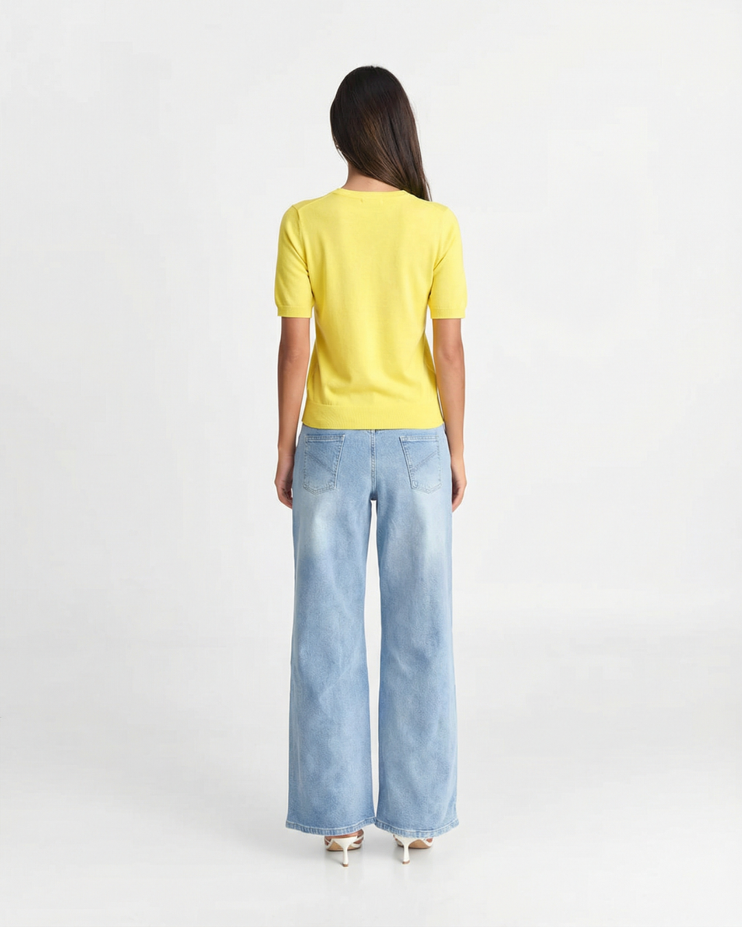 Tilly | Crew Neck Short Sleeve Ribbed Premium Knit Top
