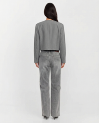 Ava | Cropped Collarless Blazer