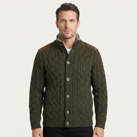 Cromwell cardigan button closure detail