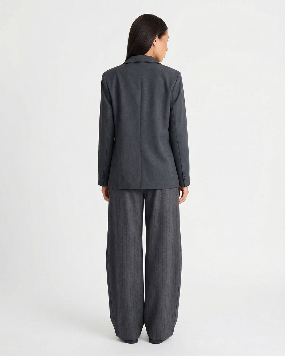 Sienna | Fine Stripe Weave Blazer Wide Leg Trouser Set