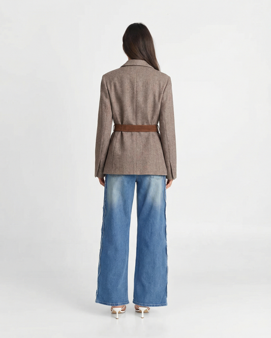 Elia | Smart Casual Belted Blazer