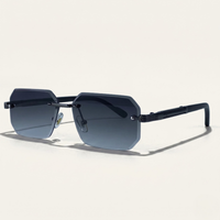 George | Vintage Rimless Sunglasses with UV Protection