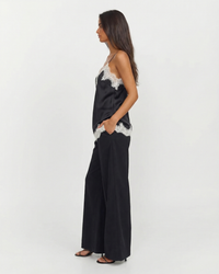 Anya | Scalloped Lace Trim Satin Camisole