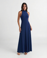 Josephine | Mock Neck Halter Maxi Dress