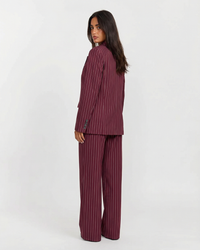 Evie | Classic Stripe Double Breasted Trouser Suit Set