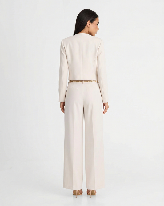 Beatrice | Refined Gold Button Wide Leg Co-ord