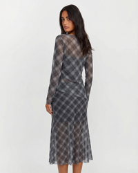 Emily | Sheer Plaid Body-Skimming Co-ord Matching Set