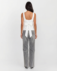 Cressida | Square Neck Bow Detail Fitted Top
