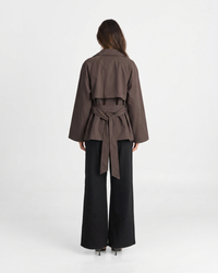 Aurora | Cropped Double-Breasted Trench Coat