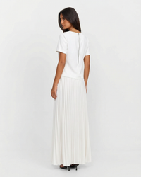 Amelia | Woven Top Pleated Maxi Skirt Matching Set
