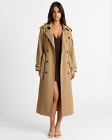 Kate | Longline Double-Breasted Trench Coat