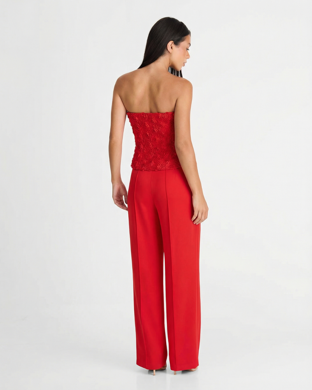Kate | Floral Bandeau Wide Leg Co-ord Set