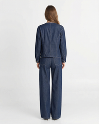 Lola | Dark Wash Denim Jacket Wide Leg Jeans Set